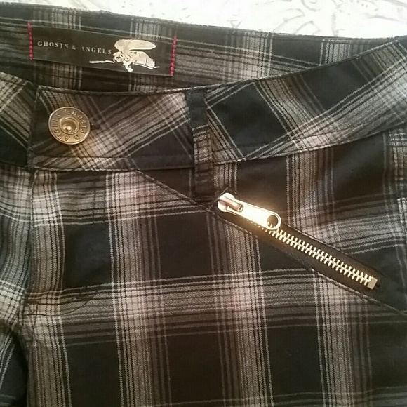 Ghosts & Angels Long Plaid Shorts - Picture 2 of 4